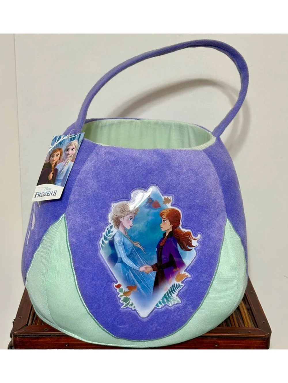 Disney Frozen Anna Elsa Plush Basket Halloween Easter Gift Storage Bucket
